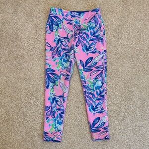 Lilly Pulitzer Pink and Blue Floral Kids Leggings